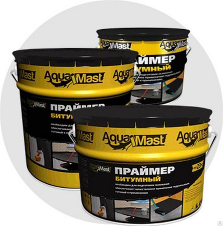 Детальное фото Праймер битумный AquaMast (18л) 16кг: гидроизоляция AquaMast характеристики 